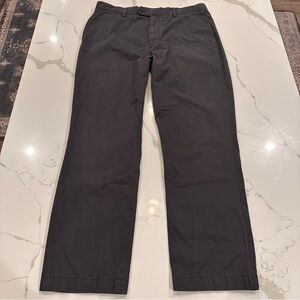 Cremieux Men Flat Front Chino Dress Pants Sz 36 x 32 Gray Work Business Casual